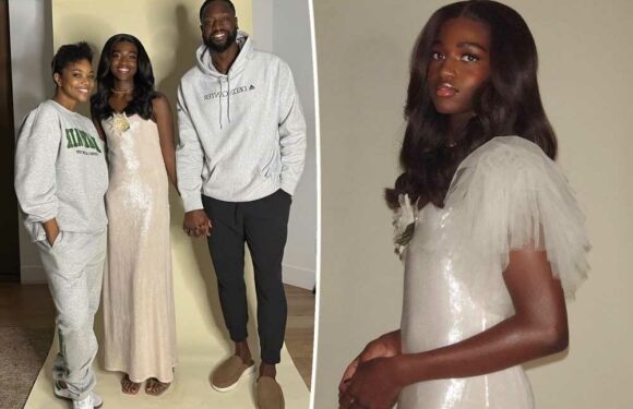 Dwyane Wades daughter Zaya, 15, wows in sequined gown for winter formal