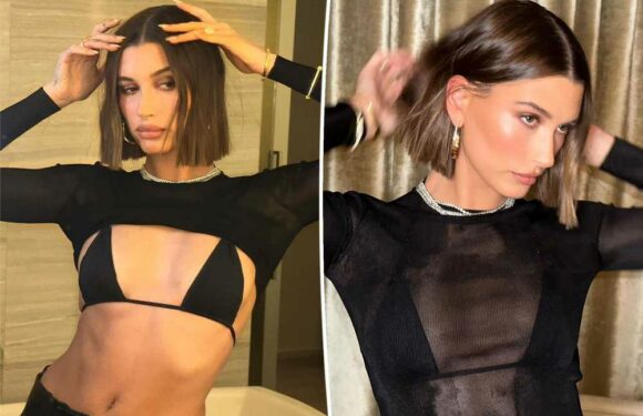 Hailey Bieber pairs bikini top with over $350K worth of diamonds
