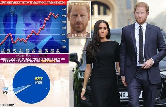 Harry and Meghan 'must be stripped of royal titles' say 95% of people
