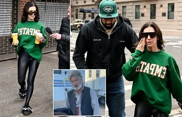 Hilaria Baldwin wears sweatshirt with 'EMPATHY' emblazoned on front