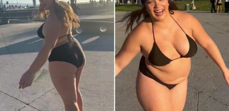I'm plus size and wear my bikini all the time, no matter what I’m doing – but trolls say I'm big in all the wrong places | The Sun