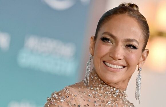 J Lo Stuns in a Sheer Sequin Minidress and 6-Inch Platforms