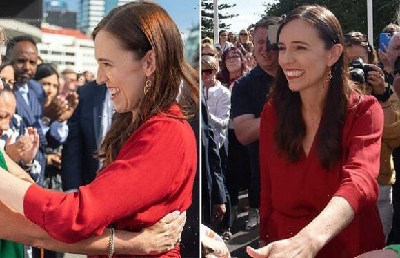 Jacinda Ardern walks out of New Zealand parliament for the final time