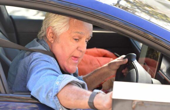 Jay Leno appears unscathed in first photos since motorcycle crash