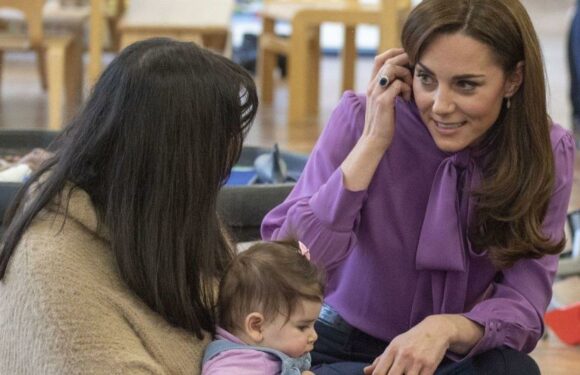 Kate Middleton wears Gucci blouse back to front twice – pictures