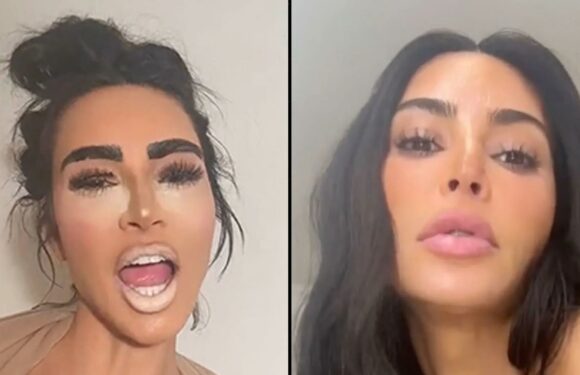Kim K. Nails Viral ‘British Chav’ Makeup Trend: See Her Wild Transformation