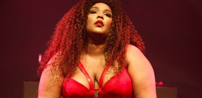 Lizzo Celebrates Valentine's Day Early in a Shimmery Thong and Matching Bra