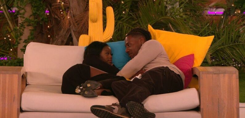 Love Island romance heats up as star gets excited in late night bedroom antics