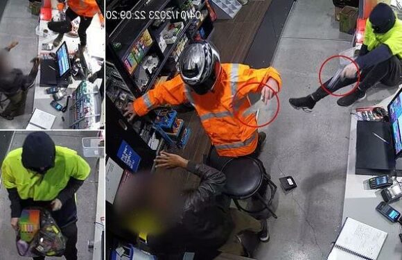 Masked men threaten servo worker with gun and knife to steal vapes
