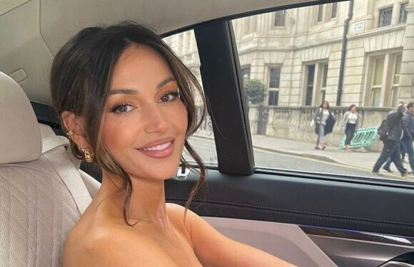 Michelle Keegan labelled ‘perfection’ as she braves cold temperatures in strapless dress