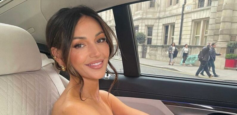 Michelle Keegan labelled ‘perfection’ as she braves cold temperatures in strapless dress