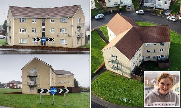 Mum who lives in flats on Welsh roundabout terrified for daughter