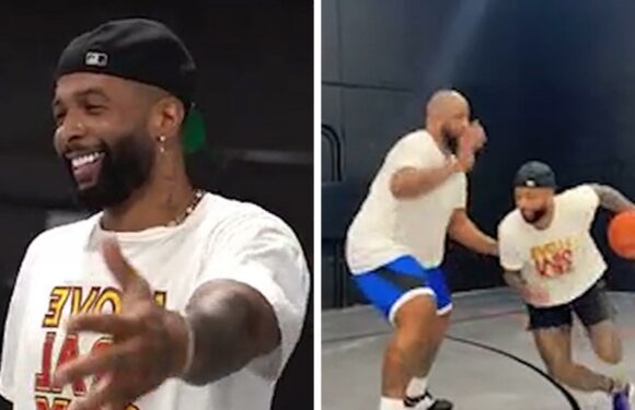 Odell Beckham Jr. Balls Out In Pickup Hoops Game, Knee Looks Great!