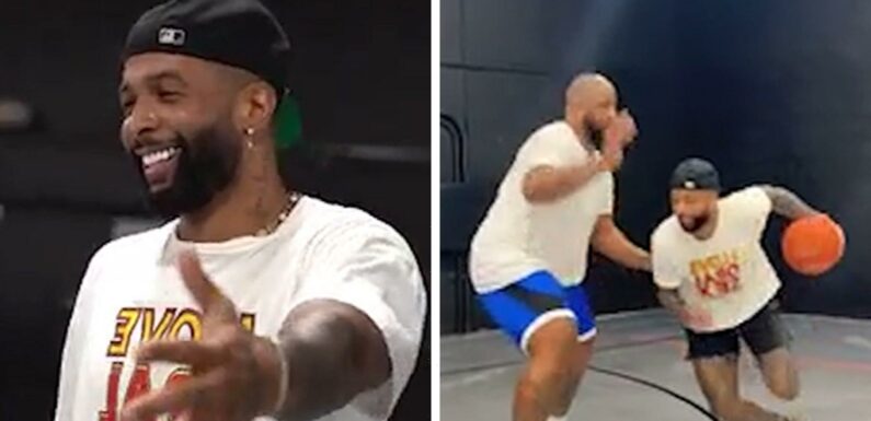 Odell Beckham Jr. Balls Out In Pickup Hoops Game, Knee Looks Great!