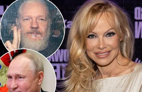 Pamela Anderson details boozy night with 'frisky' Julian Assange