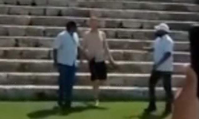 Polish man clubbed over the head for climbing steps of a Mayan temple