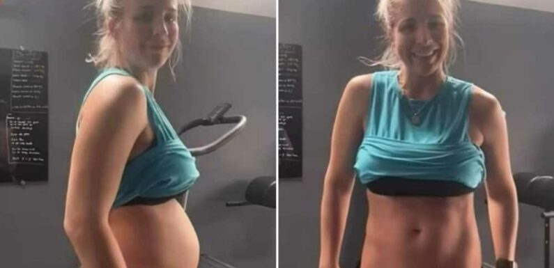Pregnant Gemma Atkinson reveals simple 'trick' to hide her baby bump as she sends warning to fans | The Sun