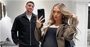 Pregnant Molly-Mae Hague dresses baby bump in black maxi dress as she nears due date
