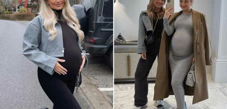 Pregnant Molly Mae poses with lookalike sister and reveals her huge baby bump in tight dress | The Sun