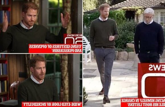 Prince Harry's body language in trailer for Anderson Cooper interview
