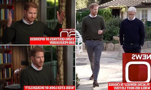 Prince Harry's body language in trailer for Anderson Cooper interview