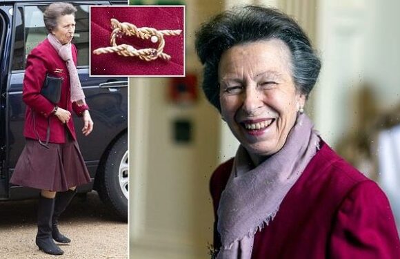 Princess Anne wears brooch to symbolise 'unity and strength'