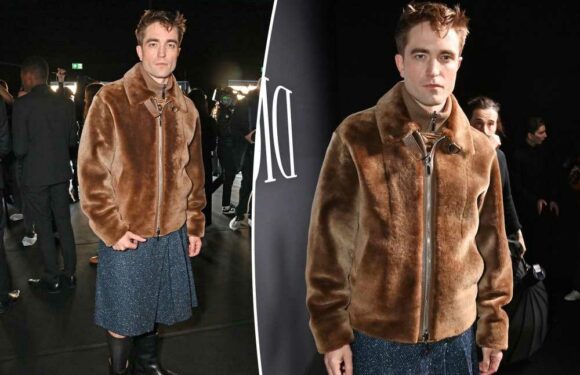 Robert Pattinson sports a skirt at Dior’s Paris Fashion Week show