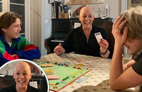 Sarah Beeny shares beaming snap of herself playing Monopoly with sons