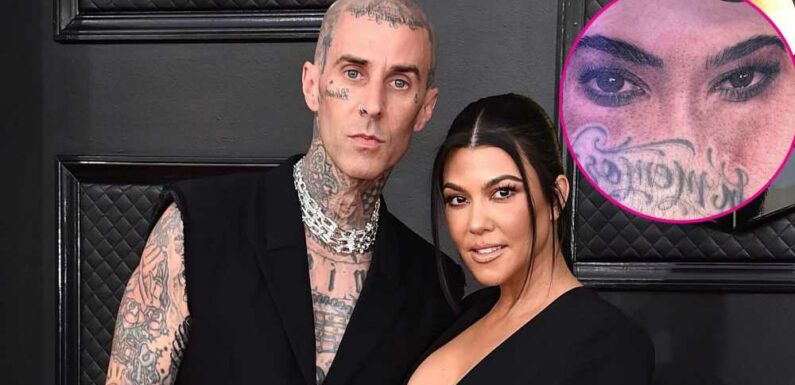 She Sees All! Travis Barker Has a Tattoo of Kourtney Kardashian’s Eyes