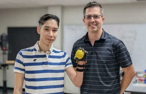 Teenage lad says schoolmates ‘changed his life’ by building him a robotic hand