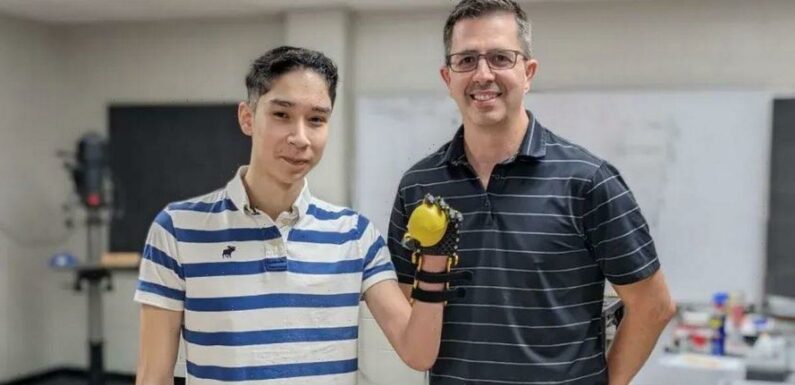 Teenage lad says schoolmates ‘changed his life’ by building him a robotic hand