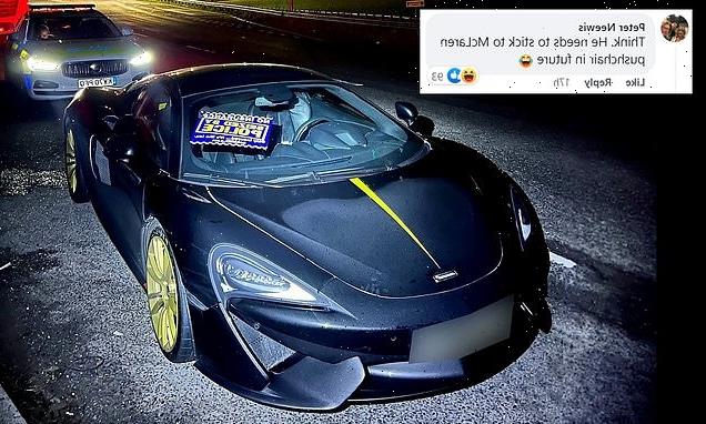 Teenager mocked online as police seize his McLaren after doing 112mph