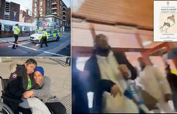 Terrified mourners scream as shots are fired from car