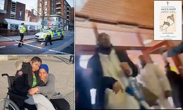 Terrified mourners scream as shots are fired from car
