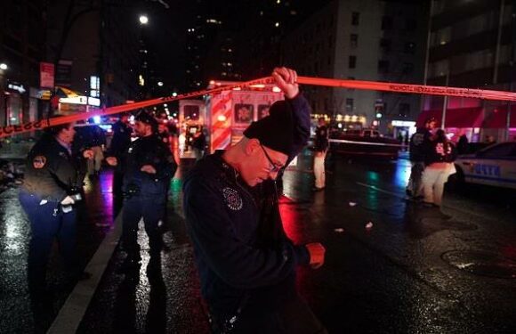 Two NYPD officers are stabbed during celebrations at Times Square