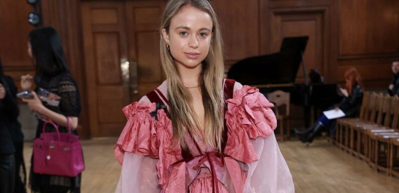 Amelia Windsor turns heads in pink during London Fashion Week