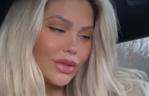Bianca Gascoigne close to tears as she returns to hospital with newborn baby
