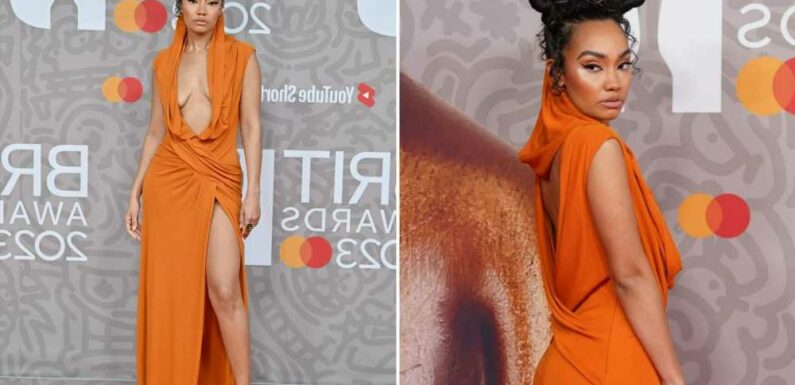 Brit Awards 2023: Leigh-Anne Pinnock risks wardrobe malfunction in very daring open dress | The Sun
