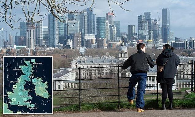 Cold winds to hit Britain tonight with temperatures plunging to -2C
