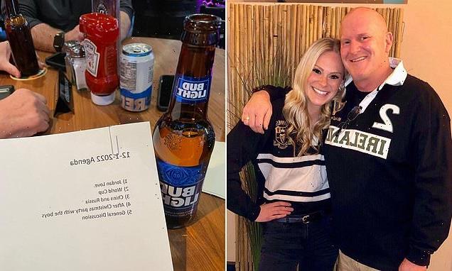 Dad's incredible 'discussion' agenda for bar meetups goes viral