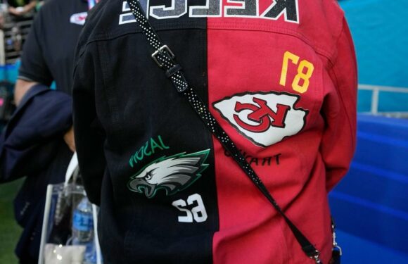Donna Kelce Wears Split Super Bowl Outfit Supporting Sons Travis and Jason