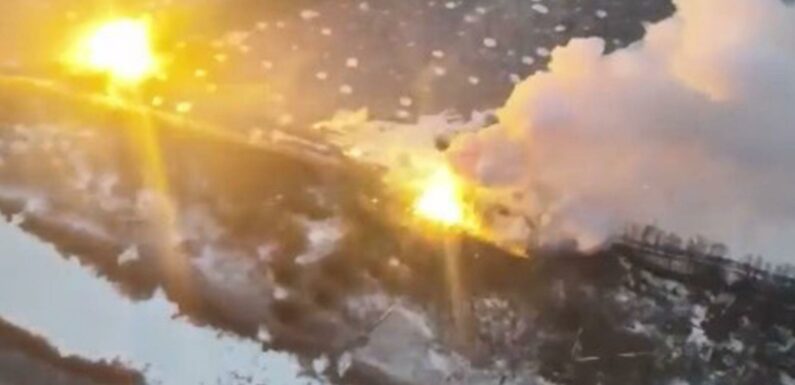 Dramatic moment Russian thermobaric launcher is blown up as Putin’s troops are obliterated in Ukraine's bloodiest battle | The Sun