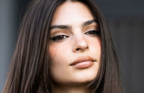 Emily Ratajkowski looks unrecognisable with jet black bob and fringe