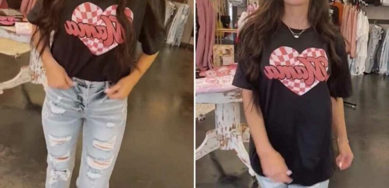 Fashion fan stuns with easy elastic band hack which makes any T-shirt into a flattering crop top in seconds | The Sun