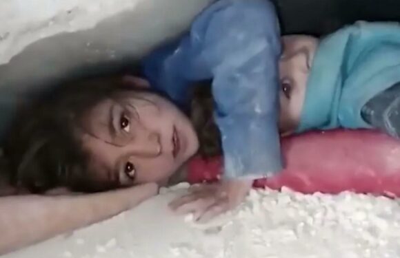 Heartbreaking moment little girl protects brother while stuck under rubble before they're saved after Turkey earthquake | The Sun