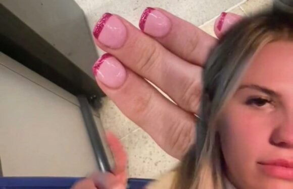 I wanted glitter red tips on my nails but they didn’t turn out how I wanted – I can’t believe I paid for them | The Sun