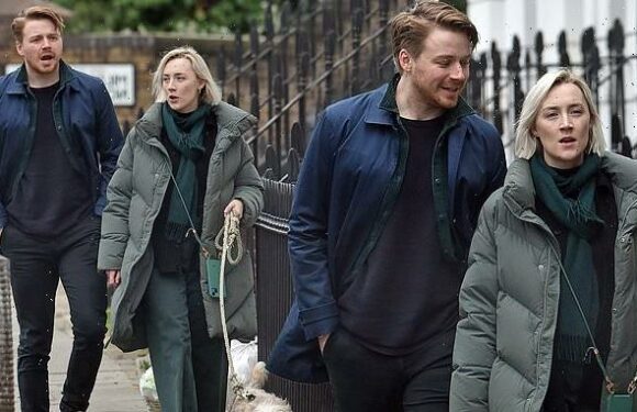 Jack Lowden and his girlfriend Saoirse Ronan look loved-up