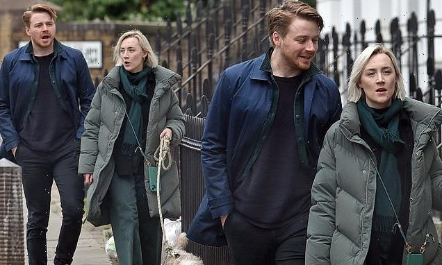 Jack Lowden and his girlfriend Saoirse Ronan look loved-up