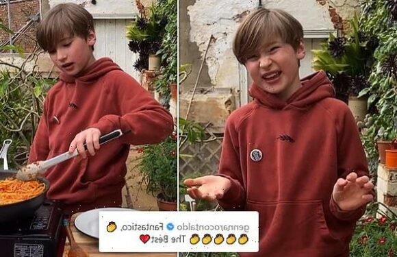 Jamie Oliver shares a clip of his son whipping up a tuna pasta
