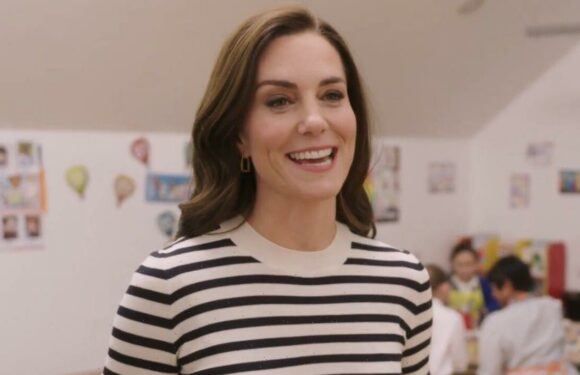 Kate makes big and bold statement with £79 earrings to visit school